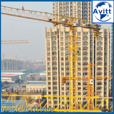 QTZ125 フラットトップタワー クレーン 60m ブーム 10t 容量